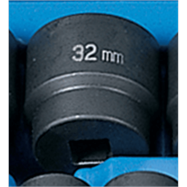 Grey Pneumatic 1/2" Drive x 32mm Standard Socket T398-GRE2032M