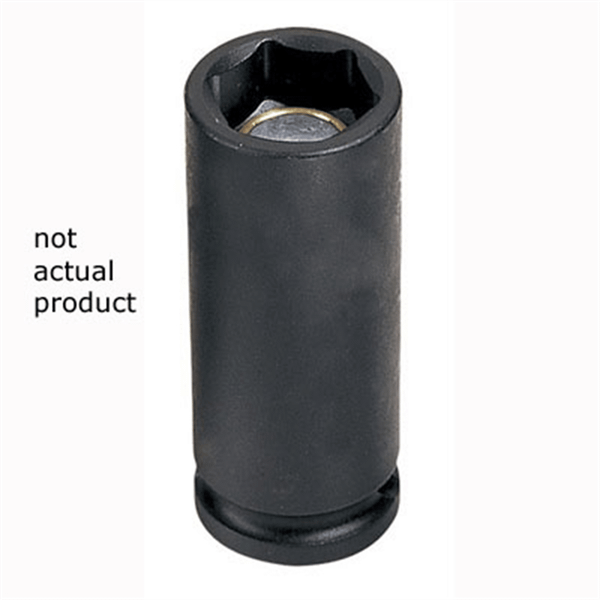 Grey Pneumatic 3/8" Drive x 7/16" Magnetic Deep Socket T398-GRE1014DG