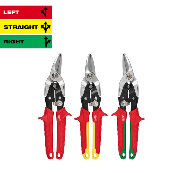 Milwaukee Tool Aviation Snip Set - 3 Piece T398-MLW48-22-4563