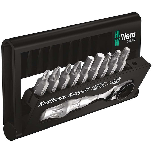 Wera Bit Set and Mini Bit Ratchet (10 Pieces) M119-05073645001