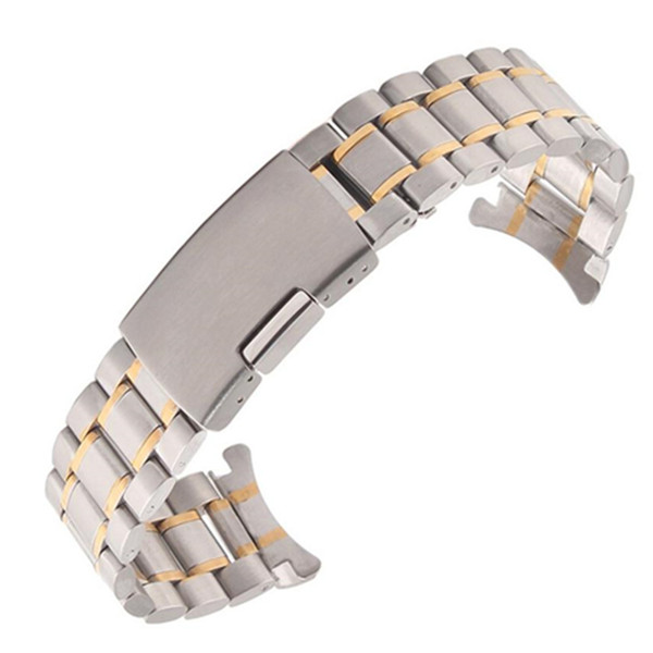 Color: Goldsmith, Size: 24mm - Solid stainless steel with elbow strap gold black strap Q119-CJZBNSYD00727-Goldsmith-24mm
