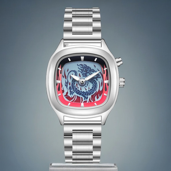 Personalized Retro Dragon-shaped Dual-display Mens Watch With A Trendy Premium Look And Water Resis Q119-CJNS2689033