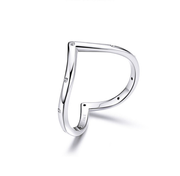 Color: SCR622, Size: 7 - Pure silver water drop transparent CZ Ring Q119-CJZBLXLX21337-SCR622-7