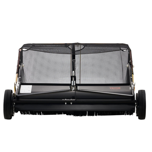42-inch Lawn Sweeper Tow Behind, 12 cu.ft. Large Pull Behind Grass Sweeper, Heavy Duty Leaf & Grass E415-TCSCPQSQHS12E5UTUV0