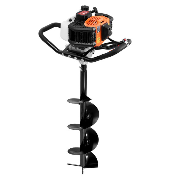 Post Hole Digger Gas Powered, 52CC 1450W Earth Auger, Gas Auger with 8 Auger Drill Action Design Bi E415-RYLXZ8YC1G52Y4WZHV0