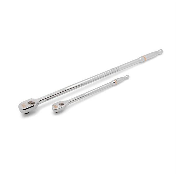 GearWrench 2 Piece 1/4 Inch and 3/8 Inch Drive 120XP Extra Long Handle Full Polish Teardrop Ratchet T398-KDT81271XP