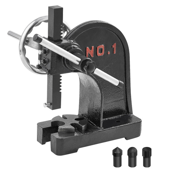 Arbor Press, 1 Ton Manual Arbor Press with Handwheel, 5.9" Maximum Height, Cast Iron Heavy-duty Man E415-SDKYLJGGSL1T2G169V0