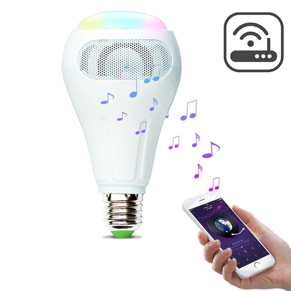 E27 12W RGB+W+WW Smart WiFi APP Control LED Light Bulb Speaker Work With Alexa AC110-240V C122-1326474