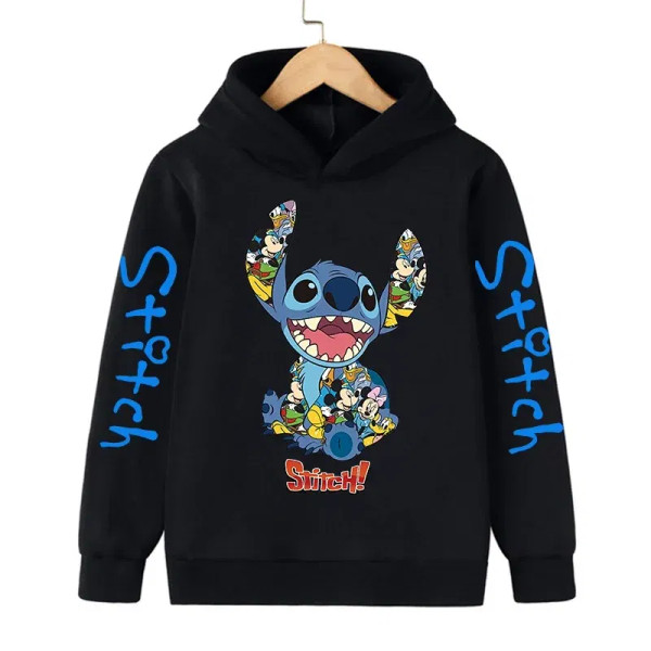 Color: Blue, Size: 12" - New in Cool Stitch Hoodie Children Cartoon Clothes Kid Girl Boy Lilo and S F640-12000046466998508