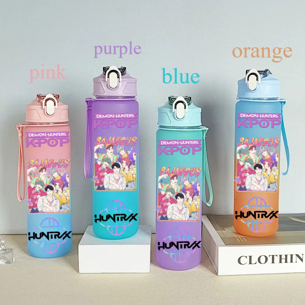 Color: light yellow, Size: 40cm - 750ML K-pop Demon Hunters HUNTR X Rumi Mira Zoey Jinu Celine Kpop F640-12000050454824100