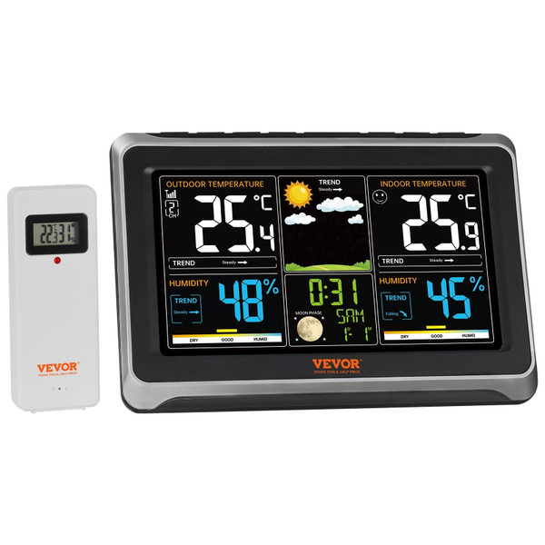 Weather Station Indoor Outdoor, 7.5 in Color Display, Wireless Digital Home Weather Station, with S E415-SNQXZWX75VAAAAQ08V1