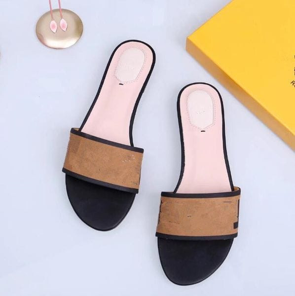 Color: Red - Size: US5.5 - Brand Designer Women Slippers Shoes Leather Summer Footwear Fashion Fema Y829-1454222912418906123
