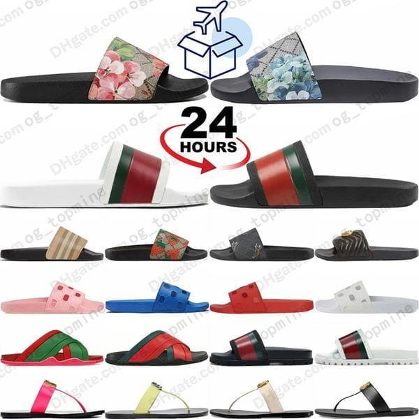 Color: #34 - Size: Men US8.5=UK8=EUR42 - Designer Sandals Slippers For Womens Mens Slides Flat Slid Y829-1449198403797413888