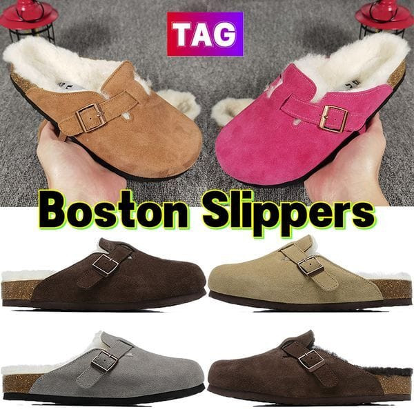 Color: Chestnut High-heel - Size: EUR45=USM12-12.5=29cm - Hot Germany Slippers Mens Womens Fur Bost Y829-1461057670293225608