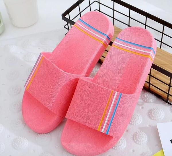 Color: Watermelon red, Size: 36 37 - 2021 summer new antiskid lovers home bathroom slippers Q119-CJBHNSNS02727-Watermelon red-36 37