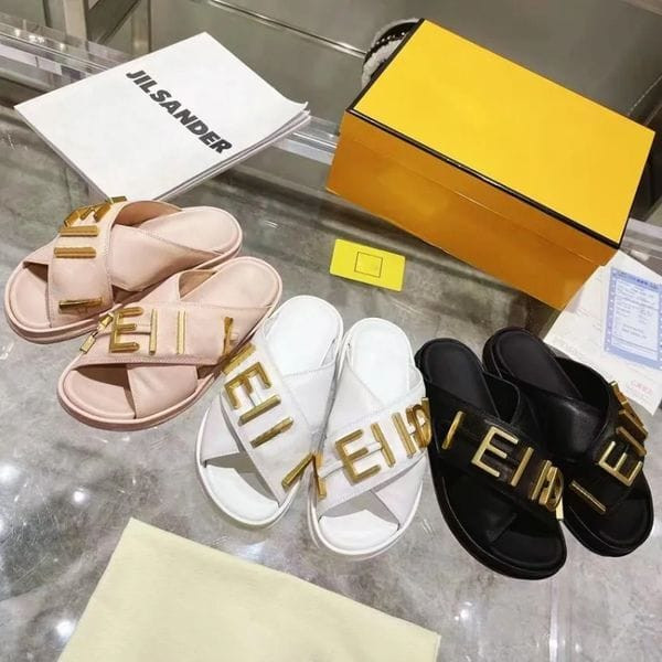 Color: 2 - Size: women US9.5=EUR 41 - Designer Slipper Sliders Mens Womens Summer Sandals Beach Sli Y829-1119435411463282696