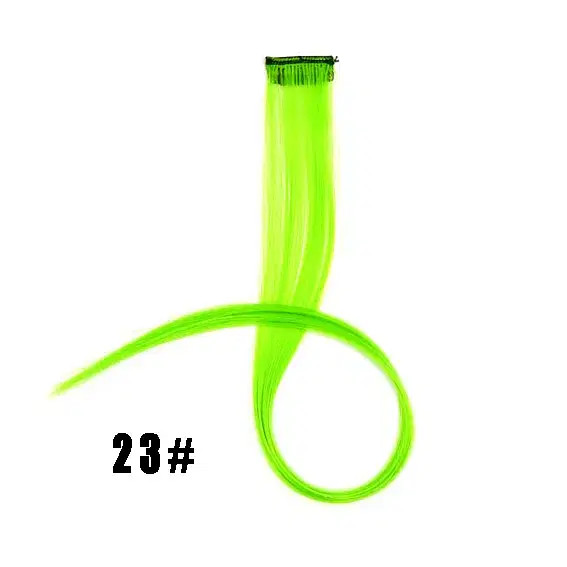 Color: Bug, Stretched Length: 22inches - Synthetic Clip-in Hair Extensions 22" Long Colorful Straig F640-12000016239302655