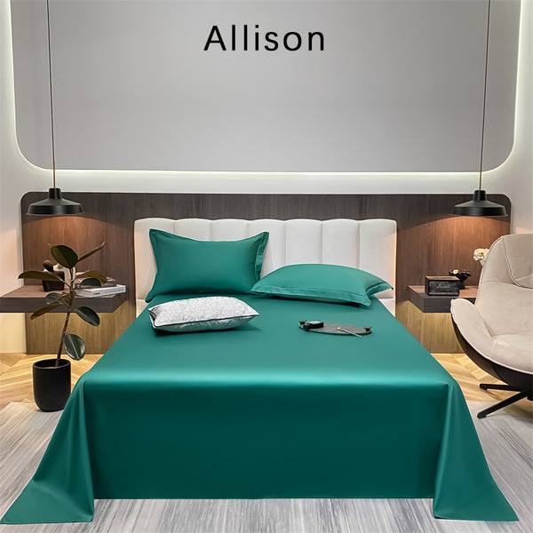 Color: Dark Green, Size: 245x245cm - Long-staple Cotton Pure Cotton Solid Color Bed Sheet Q119-CJYD223269239MN