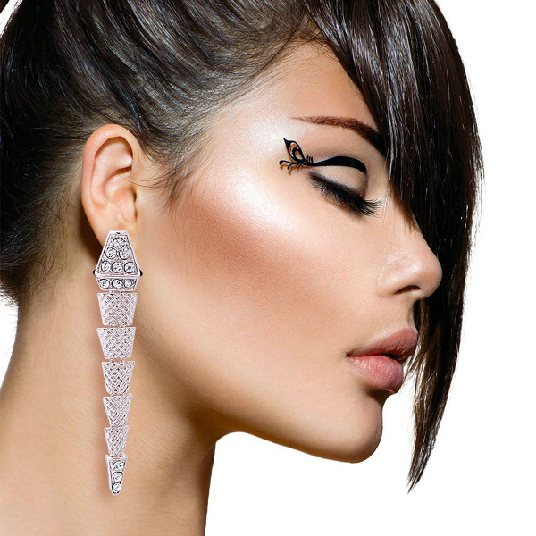 Silver Dangling Snake Earrings T226-9485816889663