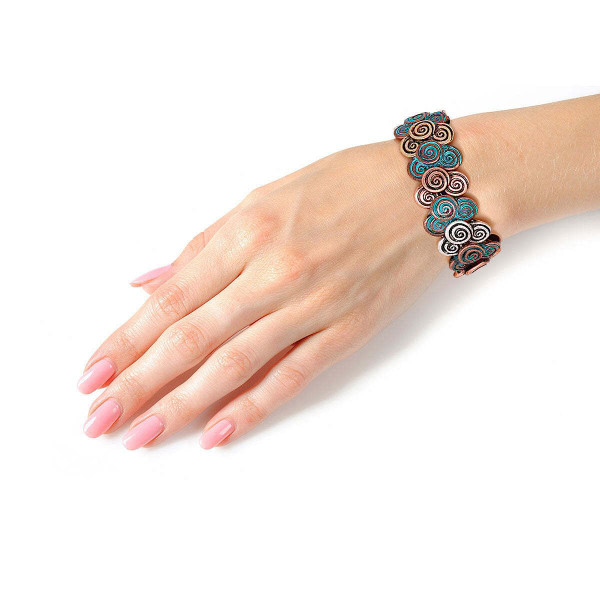Patina Metal Swirled Bracelet T226-9485757251903