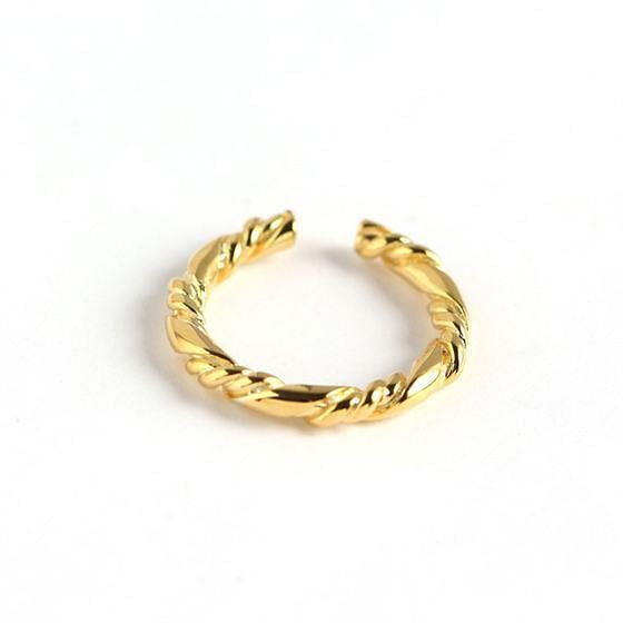Simple Irregular Twisted 925 Sterling Silver Adjustable Ring R866-MLYH_616271026840