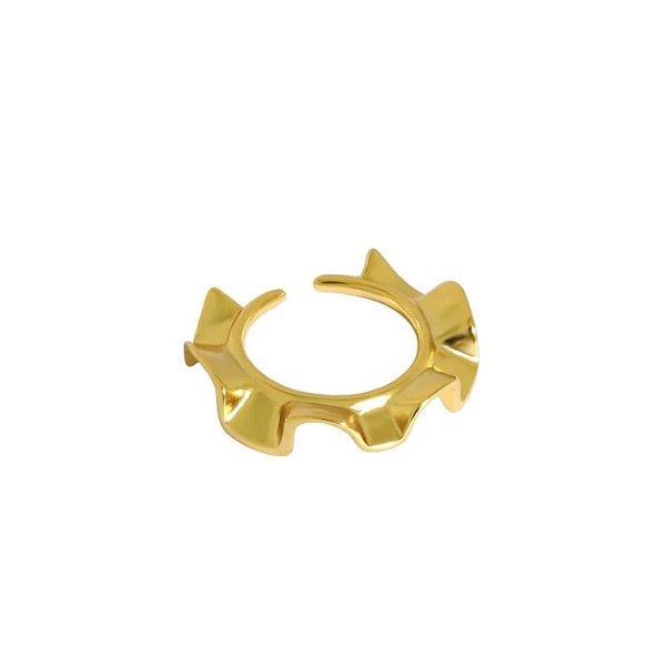 Bridesmaid Irregular Wave Sunshine 925 Sterling Silver Adjustable Ring R866-HFH_633499924878