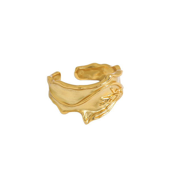 Classic Irregular Face 925 Sterling Silver Adjustable Ring R866-HFH_637364578004