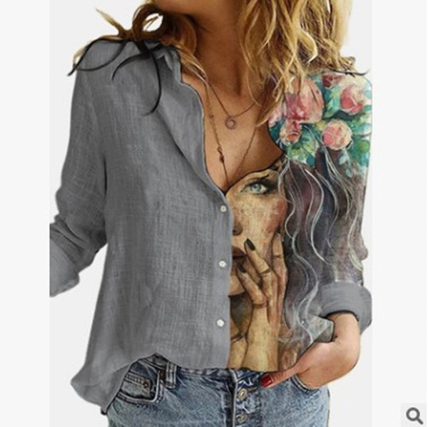 style: F, Size: 2XL - Autumn And Winter New Positioning Printing Long-Sleeved Buttoned Professional Q119-CJCS114869835IR