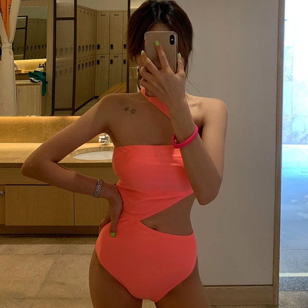 Color: Phosphors, Size: M - Sports one-piece swimsuit Q119-CJNSSYTZ05120-Phosphors-M