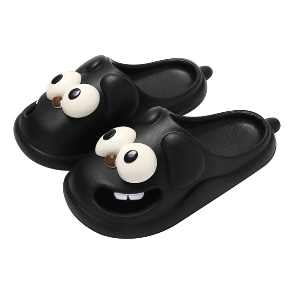 Color: Grape, Shoe Size: 33.5 - Cartoon Dog Outdoor Slippers Women Bathroom Soft Sole Anti-Slip Sho F640-12000038408565050