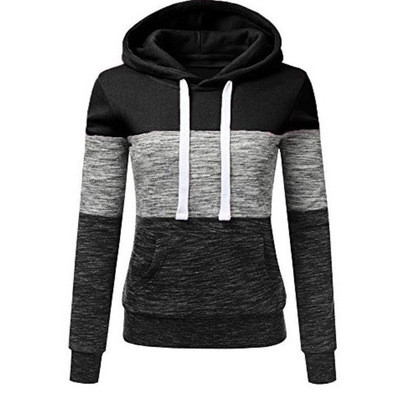 Color: black, size: XL - Colorblock Hooded Drawstring Sweater Q119-CJNSSYWY01193-black-XL