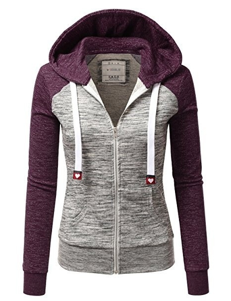 Color: Purple, Size: XXL - Colorblock Hooded Pullover Sweatshirt Q119-CJNSSYWY01689-Purple-XXL