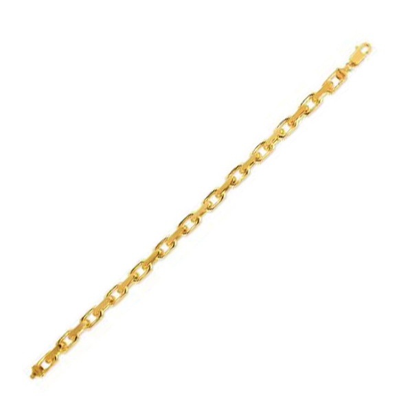 Size: 24 - 14k Yellow Gold French Cable Link Chain (6.1 mm) P150-76807-24