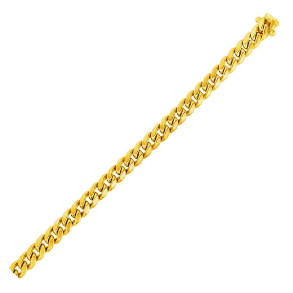 Size: 20 - 14k Yellow Gold Semi Solid Miami Cuban Chain (6.10 mm) P150-92184-20