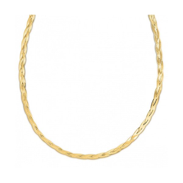 Size: 20 - 14k Yellow Gold Braided Herringbone Chain (3.20 mm) P150-87479-20