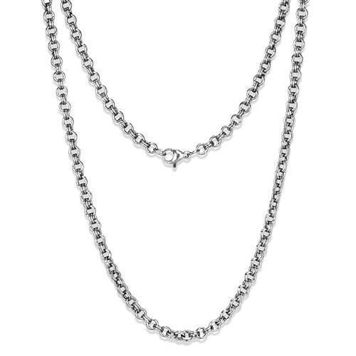 TK2438 - High polished (no plating) Stainless Steel Chain with No Stone A874-TK2438