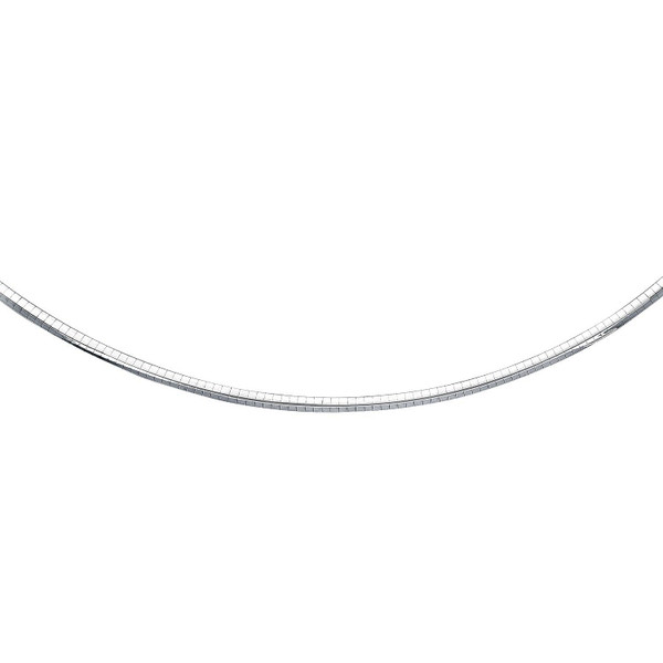 Size: 18'' - 14k White Gold Chain in a Classic Omega Design (4.00 mm) P150-72875-18