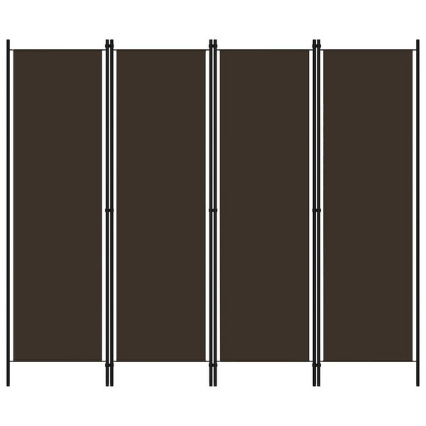 4-Panel Room Divider Brown 78.7"x70.9 A949-320720