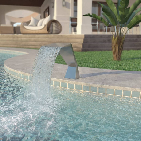 Pool Fountain Stainless Steel 25.2"x11.8"x20.5" Silver A949-43694