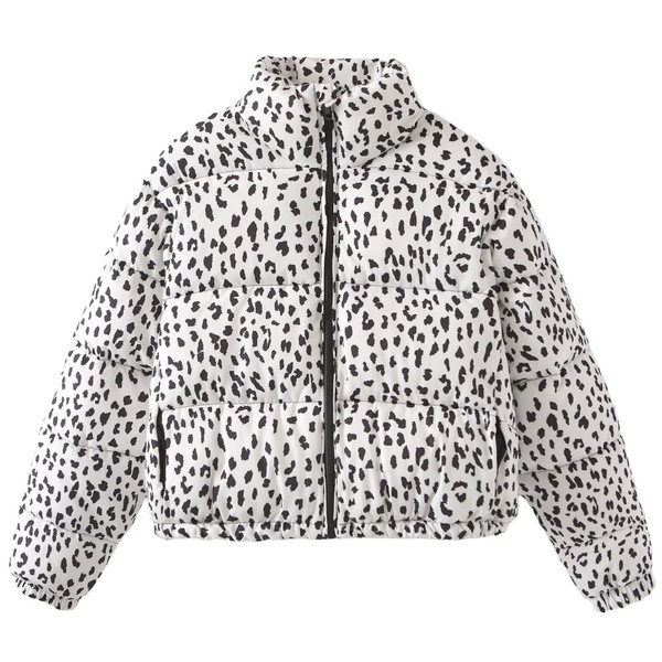 Color: White, Size: M - Women's European And American Leopard-print Padded Loose Cotton-padded Jack Q119-CJJK211056407GT