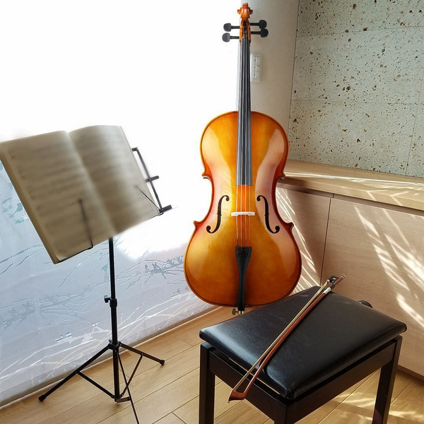 4/4 Retro Style Cello   Case   Bow   Rosin T575-S0671367532