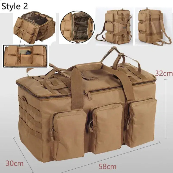 Color: black - 50L Travel Luggage HandBag Camping Backpack Tactical Large Capacity Men Outdoor Spor F640-12000039702964034
