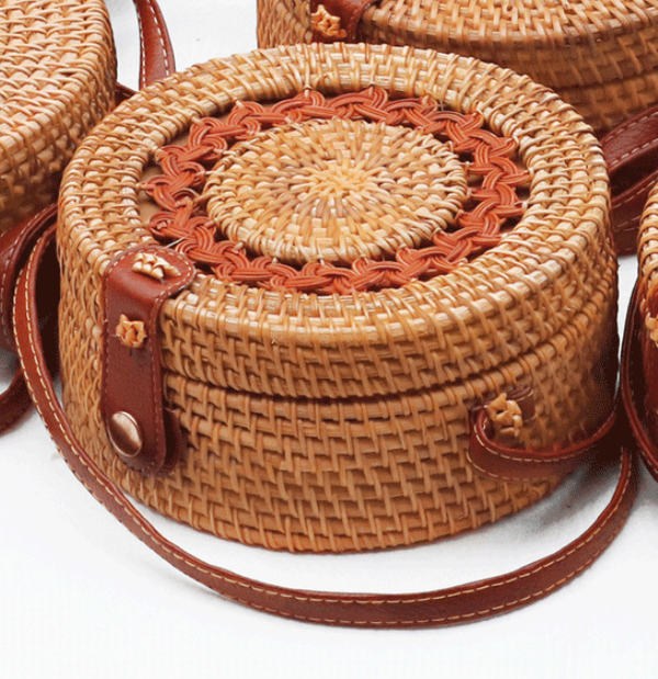 Size: 18x8cm, style: Scorpion - Rattan bag Messenger bag straw bag bamboo basket bag weaving handba Q119-CJBHNSNS06173-18x8cm-Scorpion