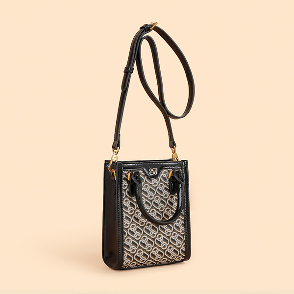 New High-grade Presbyopic Commuter Black Single-shoulder Bag Q119-CJYD2006537
