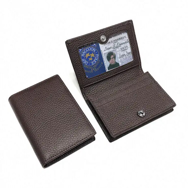 Color: Coffee - NEW 2024 Genuine Leather Wallet Ultra-thin Fold Unisex Purse Credit Card ID VIP Ban F640-12000036233743769