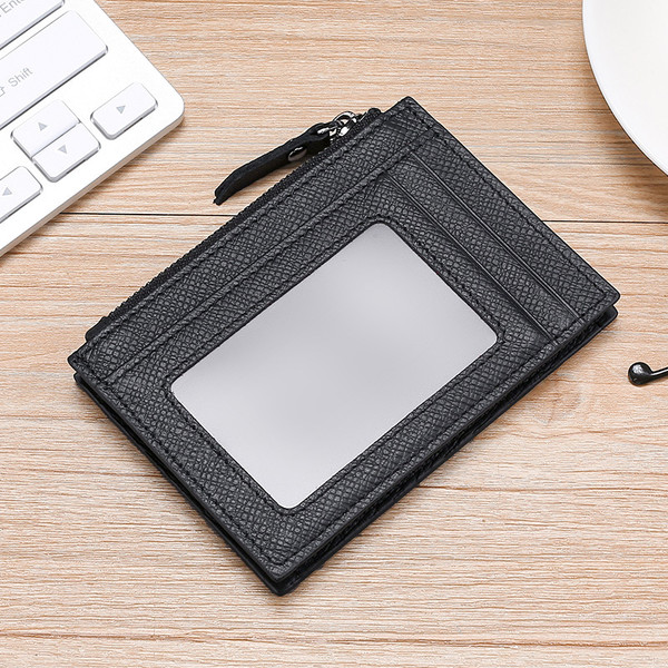 RFID Cowhide Card Holder With Zipper Coin Holder Promotion Card Holder Q119-CJNS1014937