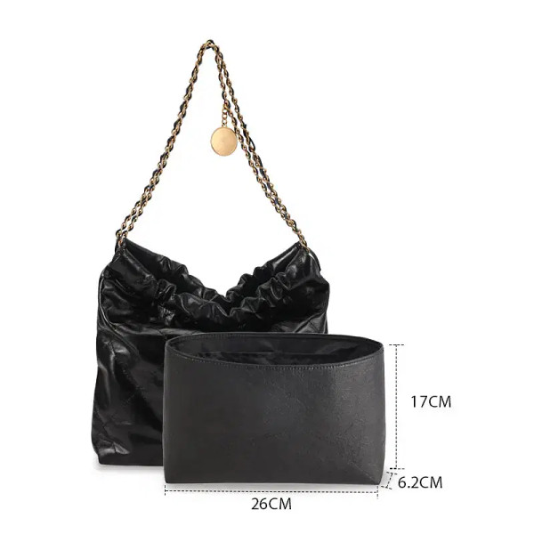 Color: Chocolate - HAVREDELUXE Anti-wear Buckle For Chanel Style22 Garbage Bag Organizer Ultra-ligh F640-12000038598696470