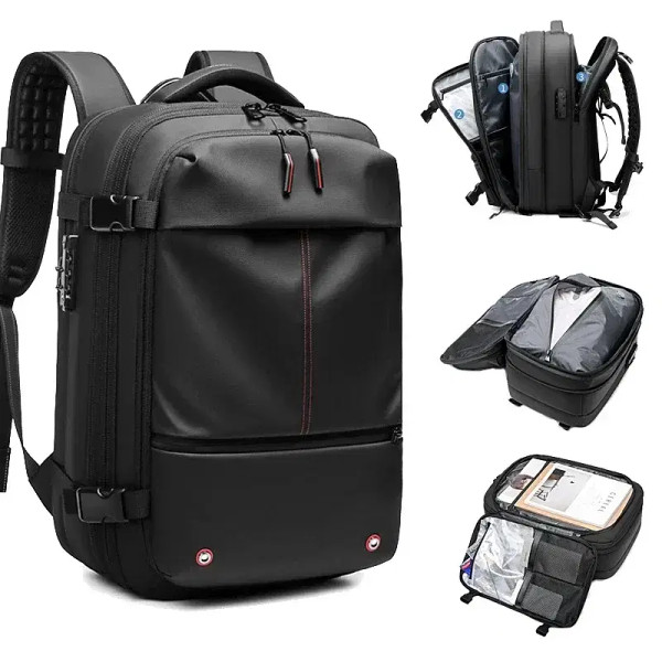 Color: PURPLE - Vacpack Vacuum Compression Backpack Airback with Pump Men Waterproof Expandable Car F640-12000040343847197