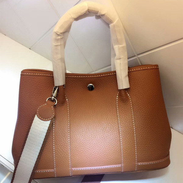 Color: Khaki, Size: M - Ladies lychee pattern leather bag Q119-CJBHNSNS21819-Khaki-M