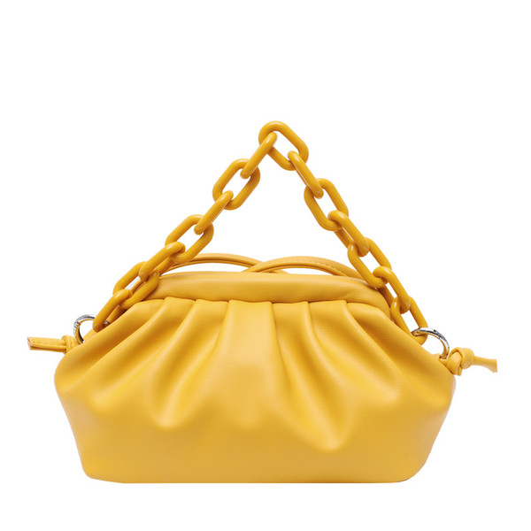 Color: Yellow, Size: S - Lady Cloud Bag Q119-CJBHNSNS16861-Yellow-S